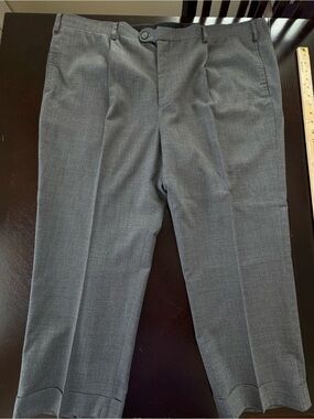 Proper Cloth Custom Wool Trousers, Mid Gray, Size 46